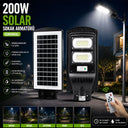 200W 6500K Solar Sokak Lambası Sensörlü Kumandalı - 3