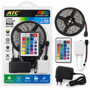 5m RGB Şerit LED (IP65, Kumandalı, Adaptörlü, 54 LEDs/m, SMD2835) - 2