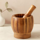 Ahşap Bambu Havan (Sarımsak Dövecek) 8 cm - 1