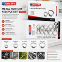 Metal hortum kelepçesi seti 8-18mm 11- 13-23mm 18-25mm 14-27mm - 4
