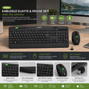 Kablosuz Klavye Mouse Seti (USB, Sessiz, Q Klavye) - 3