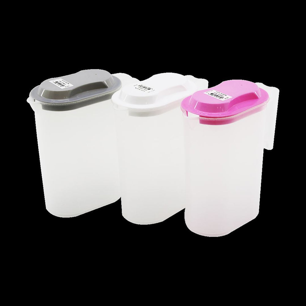 Ölçekli Şeffaf Plastik Sürahi 1500 ml Renkli Kapak