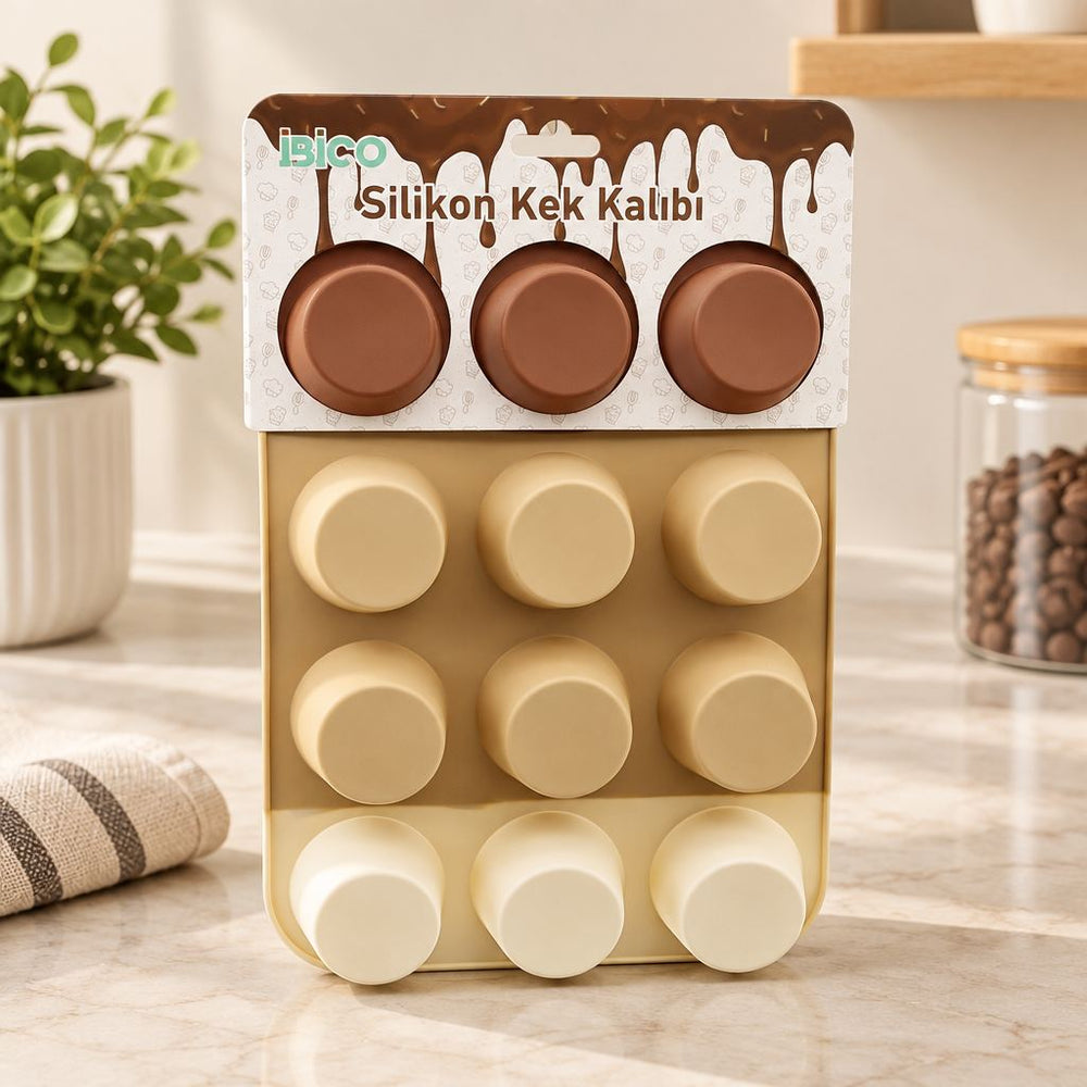 Silikon Muffin Kek Kalıbı Askılı