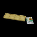 4 Bölmeli Dikdörtgen Bambu Servis Tepsisi 32.8x10x1.4 cm - 2