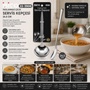 Krom Metal Servis Kepçe 24.5 cm - 2