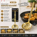 Metal Altın Servis Kevgir 27 cm - 3