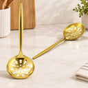 Metal Altın Servis Kevgir 27 cm - 1