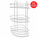 Üç Katlı Üçgen Metal Banyo Köşeliği Krom - 2