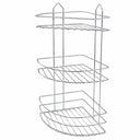 Üç Katlı Üçgen Metal Banyo Köşeliği Krom - 3
