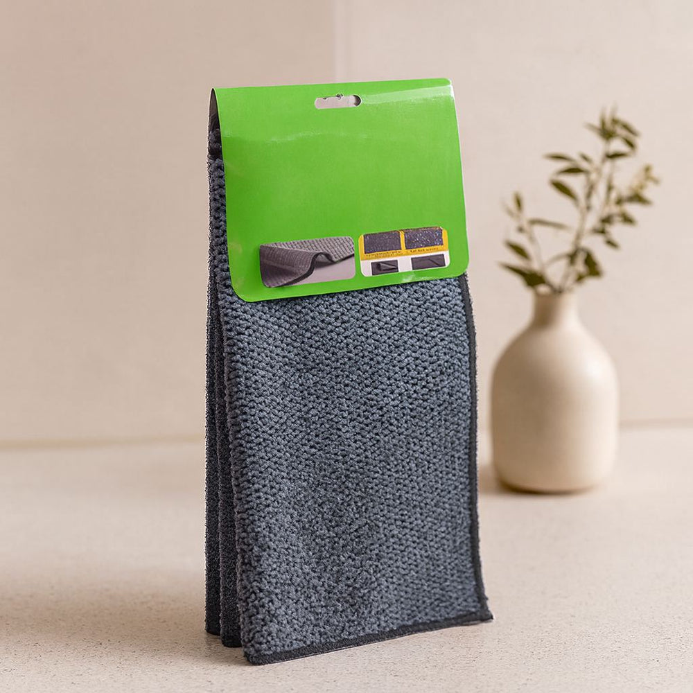 Çift Taraflı Mikrofiber ve Aşındırıcı Bez - Zorlu Kir Temizleyici