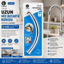 Uzun Mix Batarya Borusu (Evye ve Lavabo) - Krom Süzgeçli Uç - 2