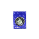 Yuvarlak Metal Çalar Saat 10 cm - Pilli Işıklı Fosforlu - 4