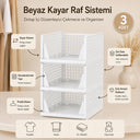 3 Katlı Portatif Kayar Raf Organizer - Çok Amaçlı - 3