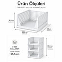 3 Katlı Portatif Kayar Raf Organizer - Çok Amaçlı - 2