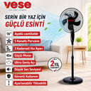 16 inç Ayaklı Vantilatör 45W 5 Kanat 3 Kademe - 3