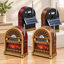 Solar Şarjlı Retro Bluetooth Radyo Hoparlör - AM/FM/SW, USB/Type-C - 1