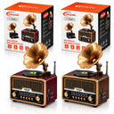 Retro Gramofon Radyo Bluetooth USB Şarjlı (AM/FM/SW) - 2