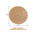 35 cm Hasır Yuvarlak Amerikan Servis Altlığı (Supla) - 2