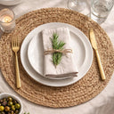 35 cm Hasır Yuvarlak Amerikan Servis Altlığı (Supla) - 3