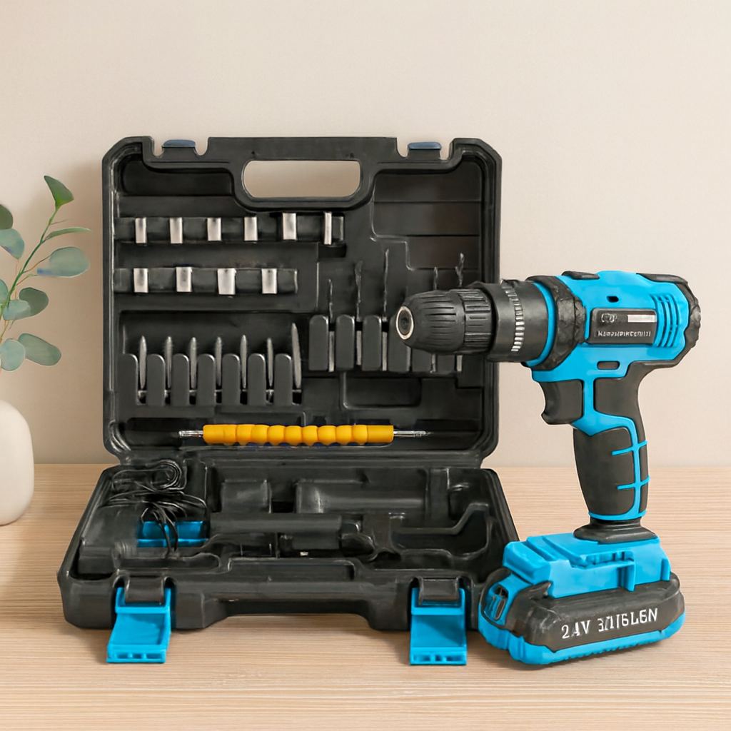 Şarjlı Matkap Seti 24W 1350 RPM Çantalı