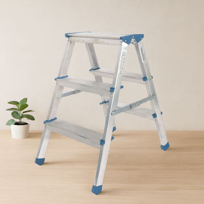 Çift Basamaklı 3+3 Alüminyum Merdiven 69 cm