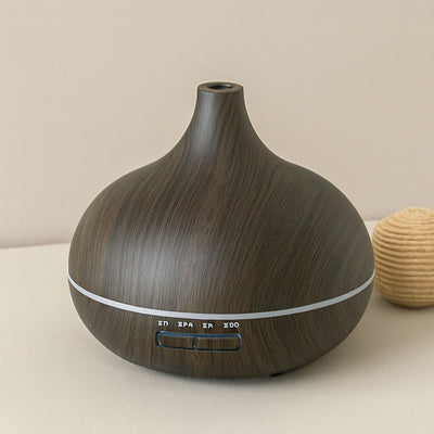 500ml Ahşap Desenli Aroma Diffuser Hava Nemlendirici - Kumandalı, LED