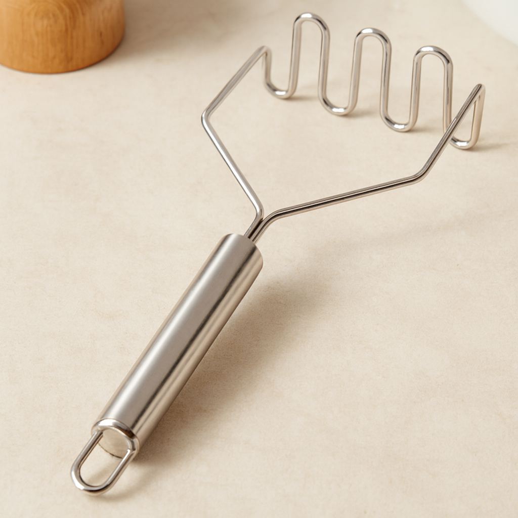 Metal Patates Ezici (Zigzag Yaylı, Metal Saplı)