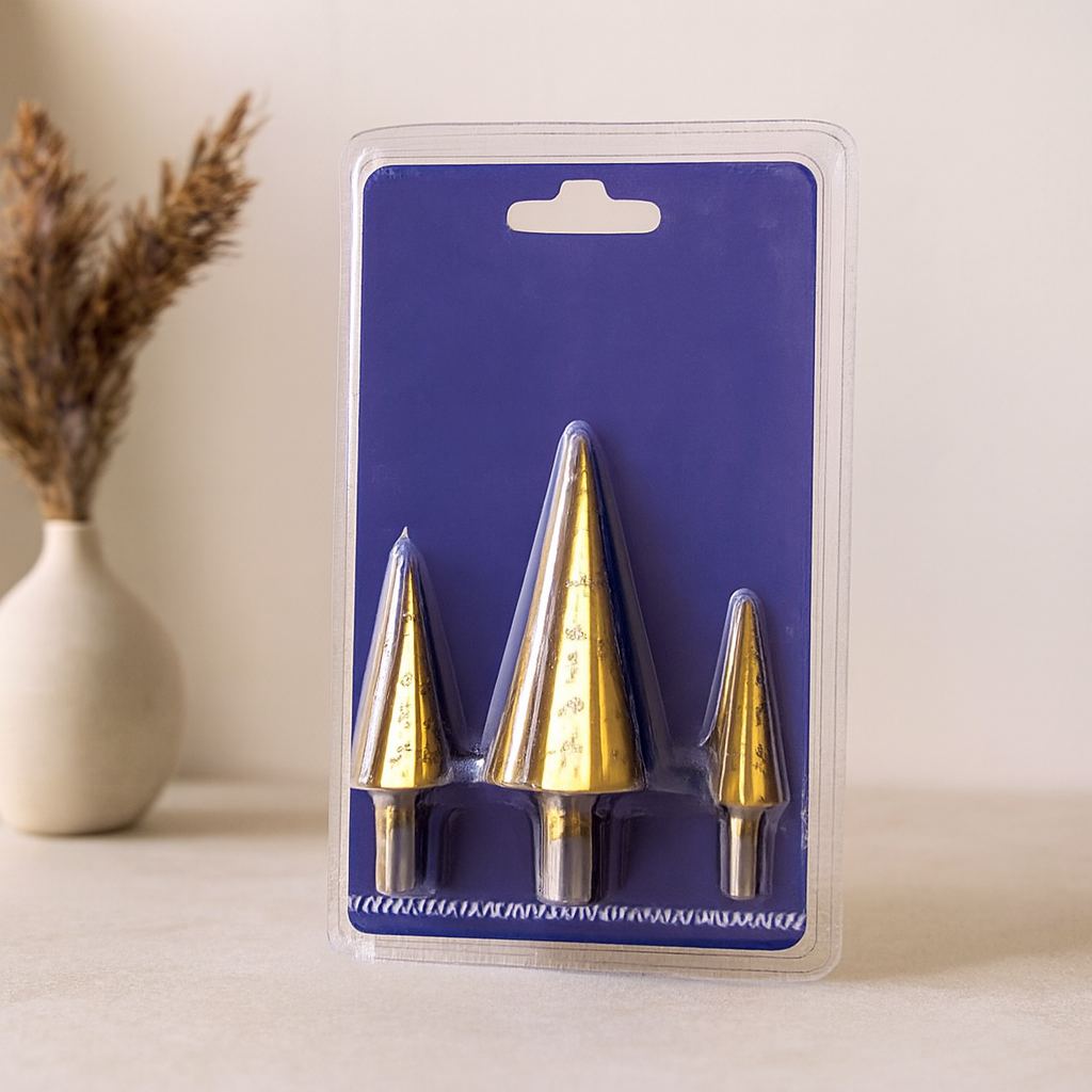 HSS kademeli matkap ucu seti 4-12 / 4-20 / 4-32 mm (3 parça)