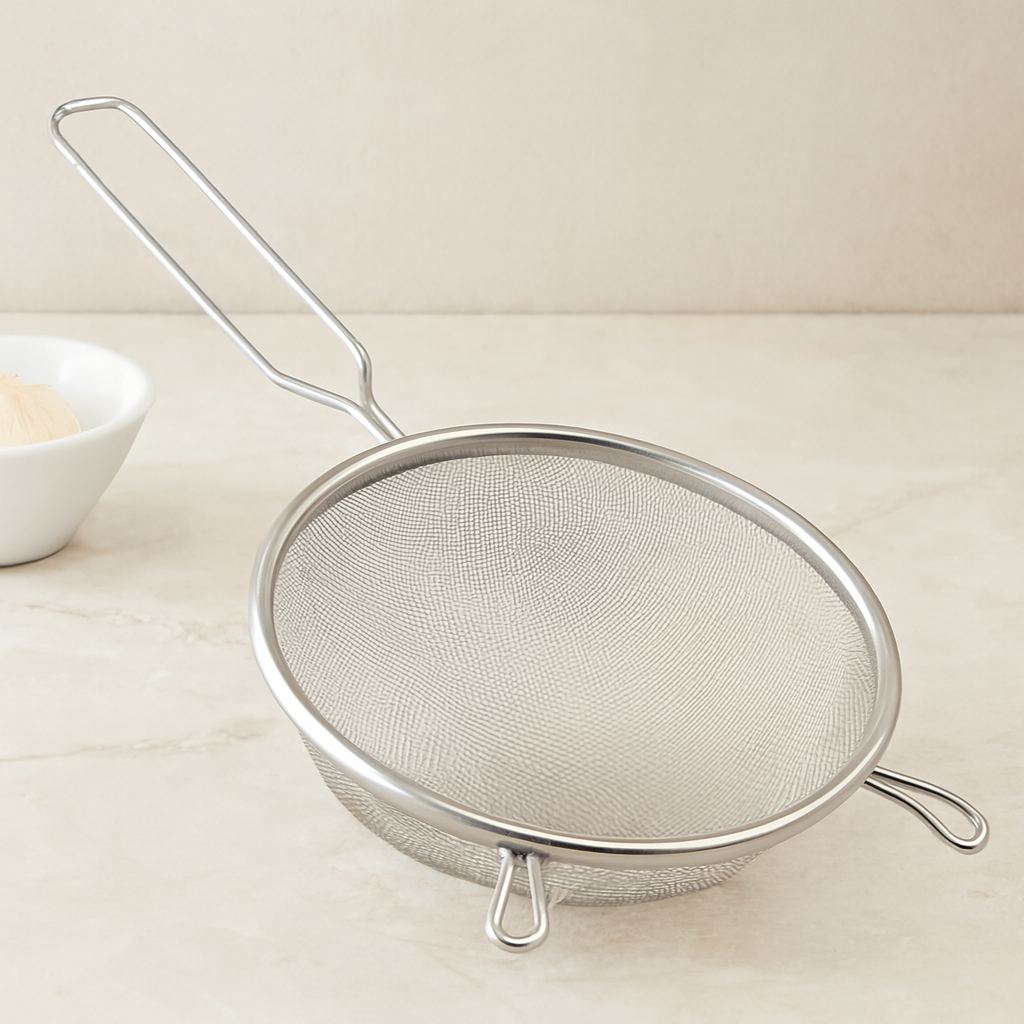 Tel Süzgeç 20 cm Metal Saplı Kulaklı