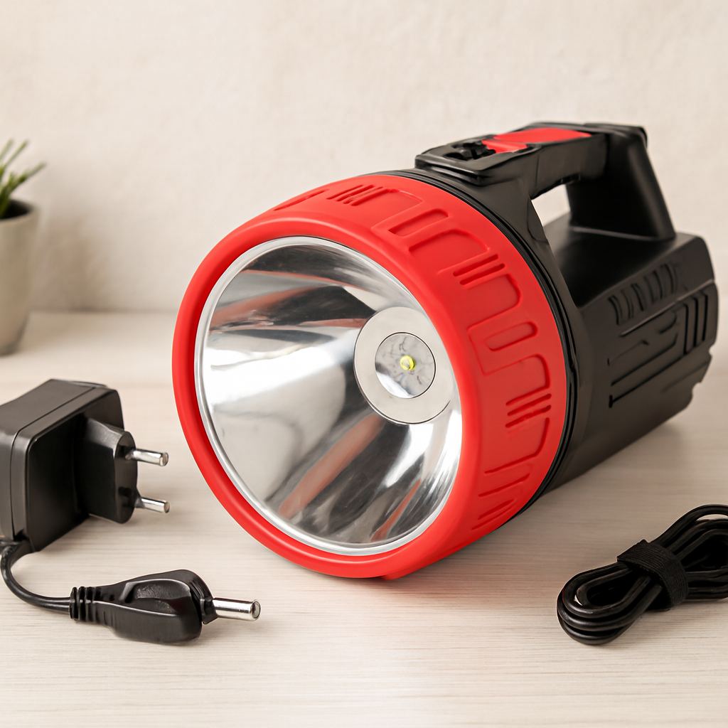 15W LED Şarjlı Uzun Menzilli 2'si 1 Arada El Feneri Projektör