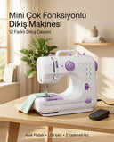 Çok Fonksiyonlu Mini Dikiş Makinesi 12 Dikiş Seçenekli 2 Kademeli Hız Ayarlı - 1