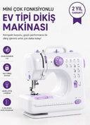 Kompakt Çok Fonksiyonlu Dikiş Makinesi 12 Desenli Ayarlanabilir Hızlı Ayak Pedallı - 1