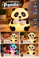 Yatak Odası Çocuk Odası İçin Renk Değiştiren Panda Silikon Gece Lambası - 1
