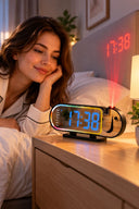 Dijital Led Masa Saati Masaüstü Alarm Saati Parlaklık Ayarlı Sıcaklık Ve 12 24 Saat Göstergeli - 1