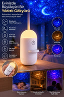 Çocuklar İçin Yumuşak Işıklı Ay Yıldız Projeksiyon Lambası - 2