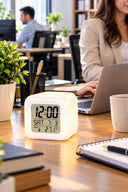 Modern Tasarımlı Küp Saat Led Aydınlatmalı Dijital Alarm Saati - 1