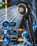 Filtreli Duş Başlığı 5 Fonksiyonlu Masaj Etkili Klor Ve Kireç Filtreli Siyah Duş Başlığı - 1