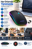 Sessiz Tıklama 800 1200 1600 Dpı Ayarlanabilir Mouse - 4