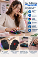 İnce Ergonomik Tasarım 2.4g Kablosuz Led Mouse - 1