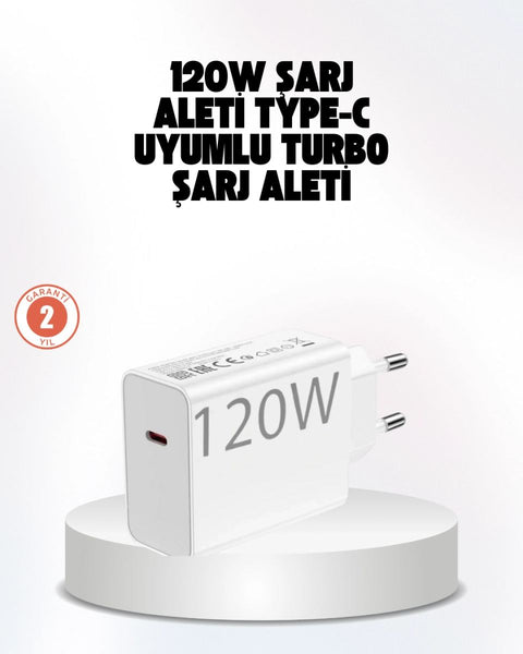 120w Güçlü Hızlı Şarj Adaptörü Ve Type-c Kablo Seti – Güvenli Şarj Teknolojisi
