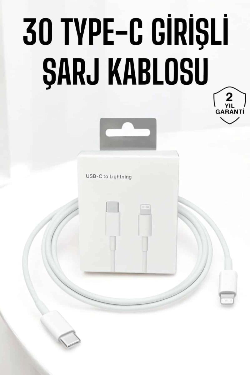 Iphone Uyumlu İos Uyumlu Lightning Hızlı Şarj Tye C Lightning Şarj Kablosu