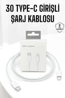 Iphone Uyumlu İos Uyumlu Lightning Hızlı Şarj Tye C Lightning Şarj Kablosu - 1