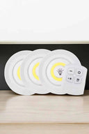 Spot Lamba Led Işık 3'lü Uzaktan Kumandalı Pilli Yapışkanlı Kablosuz - 2