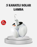 Güneş Enerjili Ve Usb Şarjlı Led Kamp Lambası – 5 Farklı Işık Modlu, Askılı Tasarım - 1