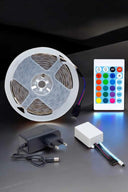 5 Metre Şerit Led Rgb Işıklı Kumandalı Güç Adaptörü Her Ortama Uygun - 3