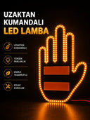 Led Işık El İşareti Araç Camı İçin Uzaktan Kumandalı - 1