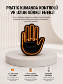 Pilli Led Işık Araç Camı İçin Uzaktan Kumandalı El Simgesi - 1