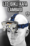 Kafa Lambası Hafif Ve Esnek Çift Anahtarlı Far Led Işık - 1
