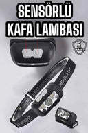 Kafa Lambası Kamp Lambası Sensörlü Şarjlı Ayarlanabilir - 1