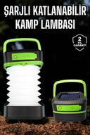 Led Lamba Kamp Lambası Hafif Taşınabilir Şarj Süreli Akordeon El Fenerli - 1